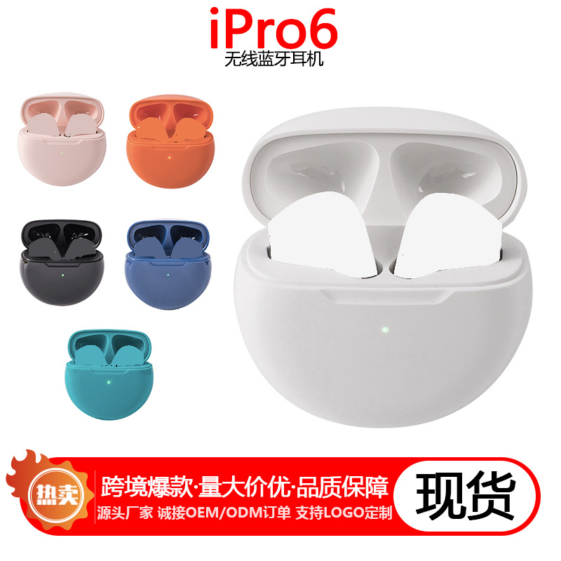 Nuevo Comercio exterior J6 Real auricular Bluetooth inalámbrico Pro6 macaron TWS deportes estéreo táctil entrega transfronteriza