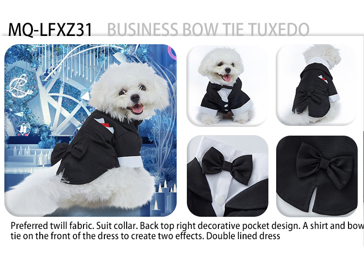 Formel hundeskjorte med slips til bryllup og jul_voghion.com