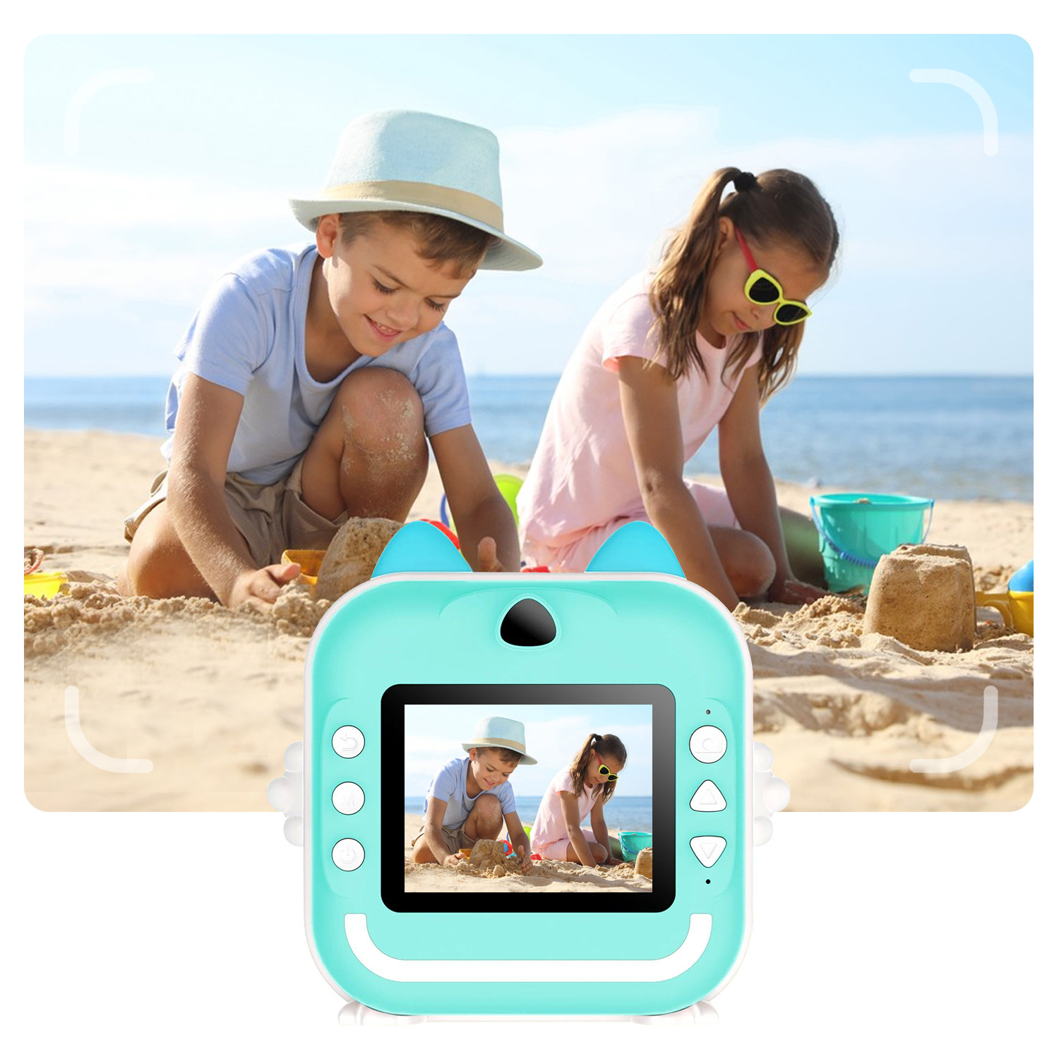 Transfronterizo nuevo Q5 divertido HD fotocamera de impresión térmica infantil fotográfica de dibujos animados cámara digital