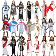 万圣节儿童王子古希腊罗马武士服装cosplay男女埃及法老演出衣服