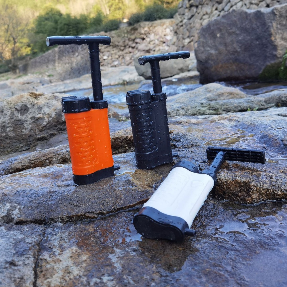 Agente de Yige, un purificador de agua al aire libre de un solo soldado, filtro portátil de purificación de agua, vida salvaje, tipo de presión de supervivencia