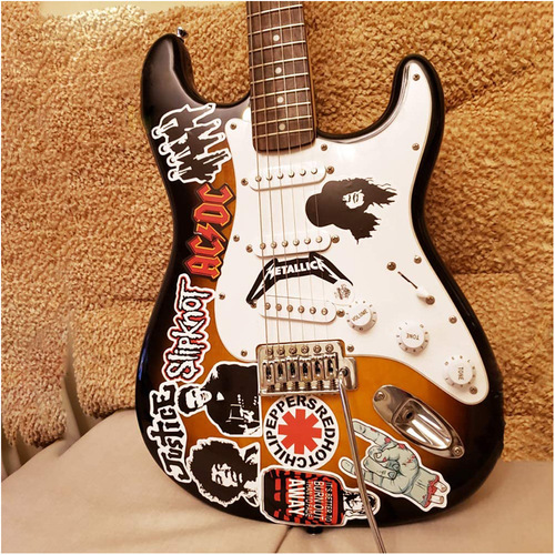 50 out of 100 Hip-Hop Punk Vinyl Rock Sticker Luggage Guitar Rock Band Stickers