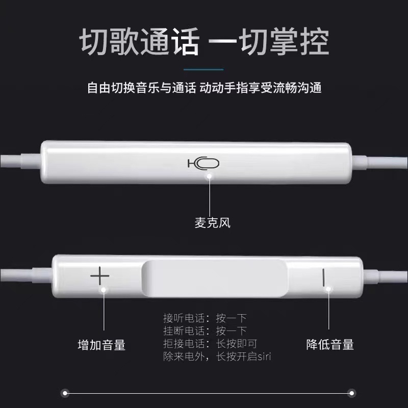 Effimay ヘッドフォンは、Apple iPhone、Huawei、Type-C 有線制御の高品質歌唱用有線ヘッドフォンに適しています。|undefined