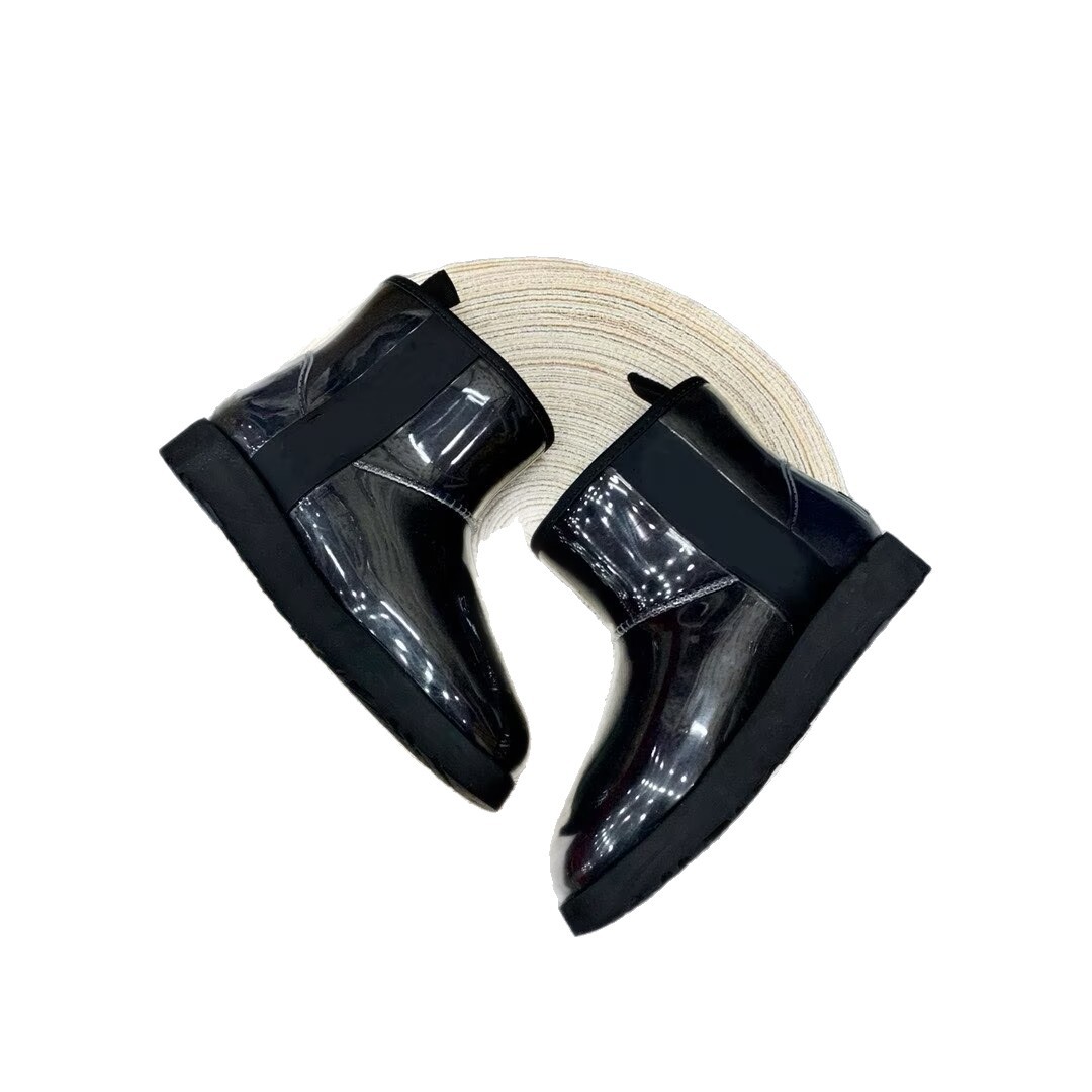 在庫処分特価 最高品質 周冬雨風 ジェルフィルム防水レインブーツ シープスキン一体型スノーブーツ レディース