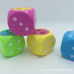 Cartoon Dice Pencil Sharpener for Primary School Students, Small Hole Pencil Sharpener for Kindergarten, Gift for June 1st Prize
