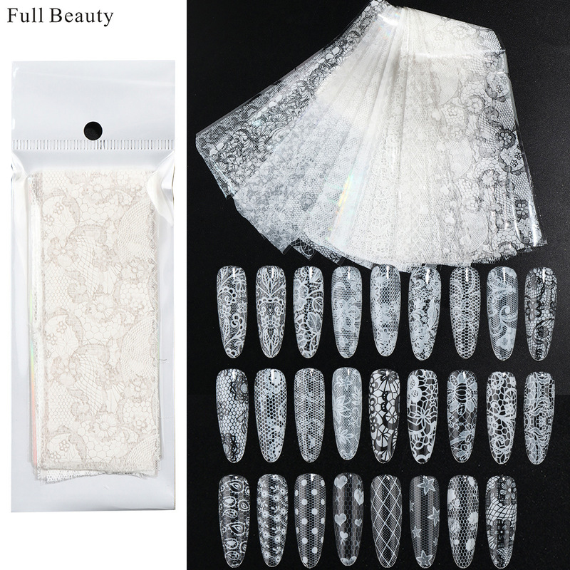 Full Beauty Cross-Border Nail Art 26 Styles of Bagged Starry Sky Paper Black and White Lace Transfer Starry Sky Paper Nail Decorations Full Beauty Cross-Border Nail Art 26 Styles of Bagged Starry Sky Paper Black and White Lace Transfer Starry Sky Paper Nail Decorations