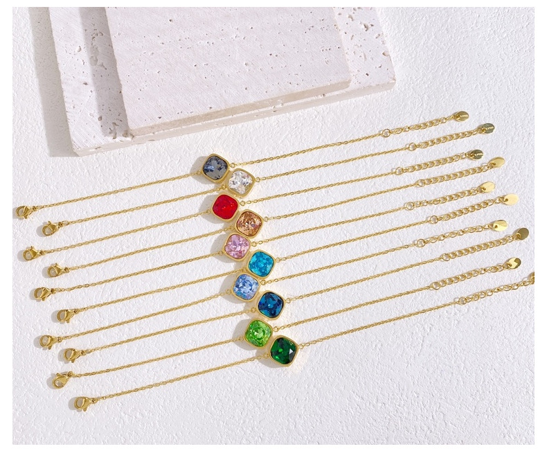 9g Weight Artificial Crystal Pendant Material Pendant Necklace Classification Titanium Steel Chain Material cable chain Chain Type 1 Piece Quantity Holiday, Daily Occasion Artificial Crystal, Titanium Steel Material Geometric Pattern All Seasons Season Unisex Gender Lady Style Lady Geometric Artificial Crystal Titanium Steel Cable Chain Pendant Necklaces Wholesale 17