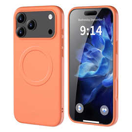 适用iPhone17ProMax液态硅胶清新手机壳强磁吸纯色手机保护套