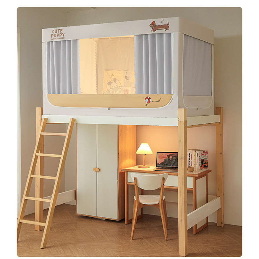 Mosquiteros de sombra fuerte cortina dormitorio universitario todo incluido para instalar la cama superior e inferior 2025