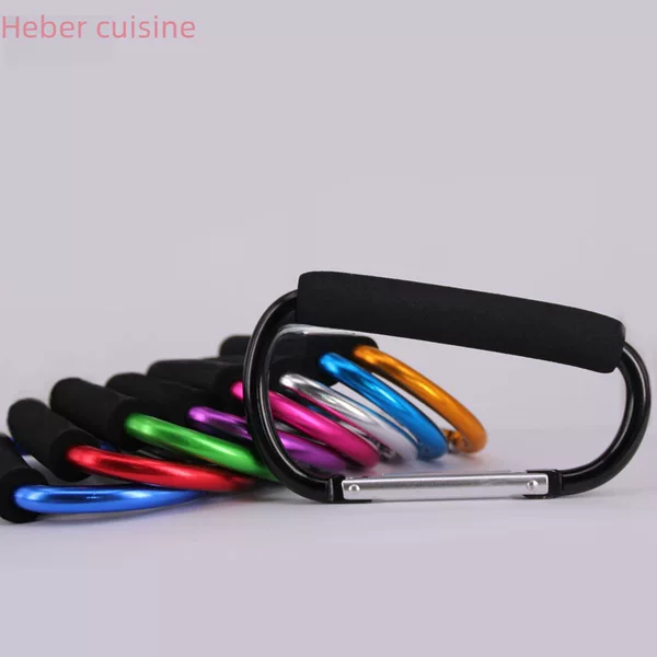 Hebrelai Eve Sponge 135Mm*9Mm D Type Large Aluminum Alloy Carabiner Vegetable Lift Roller Skating Shoe Buckle