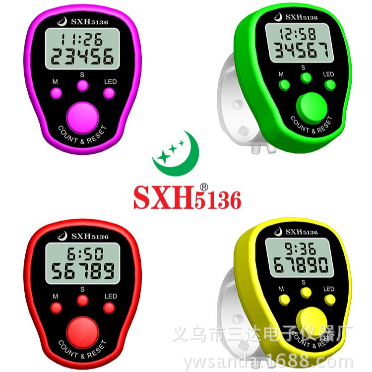 升级带时间日期计数器夜光款大屏幕记数器手动计次器电子计数器