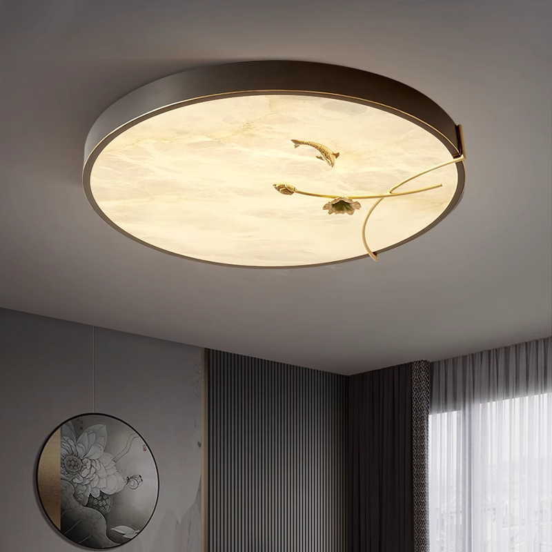 New Chinese Style Bedroom Ceiling Lamp All Copper Room Modern Simple Atmospheric Entrance Corridor Entrance Porch Balcony Aisle Lighting New Chinese Style Bedroom Ceiling Lamp All Copper Room Modern Simple Atmospheric Entrance Corridor Entrance Porch Balcony Aisle Lighting