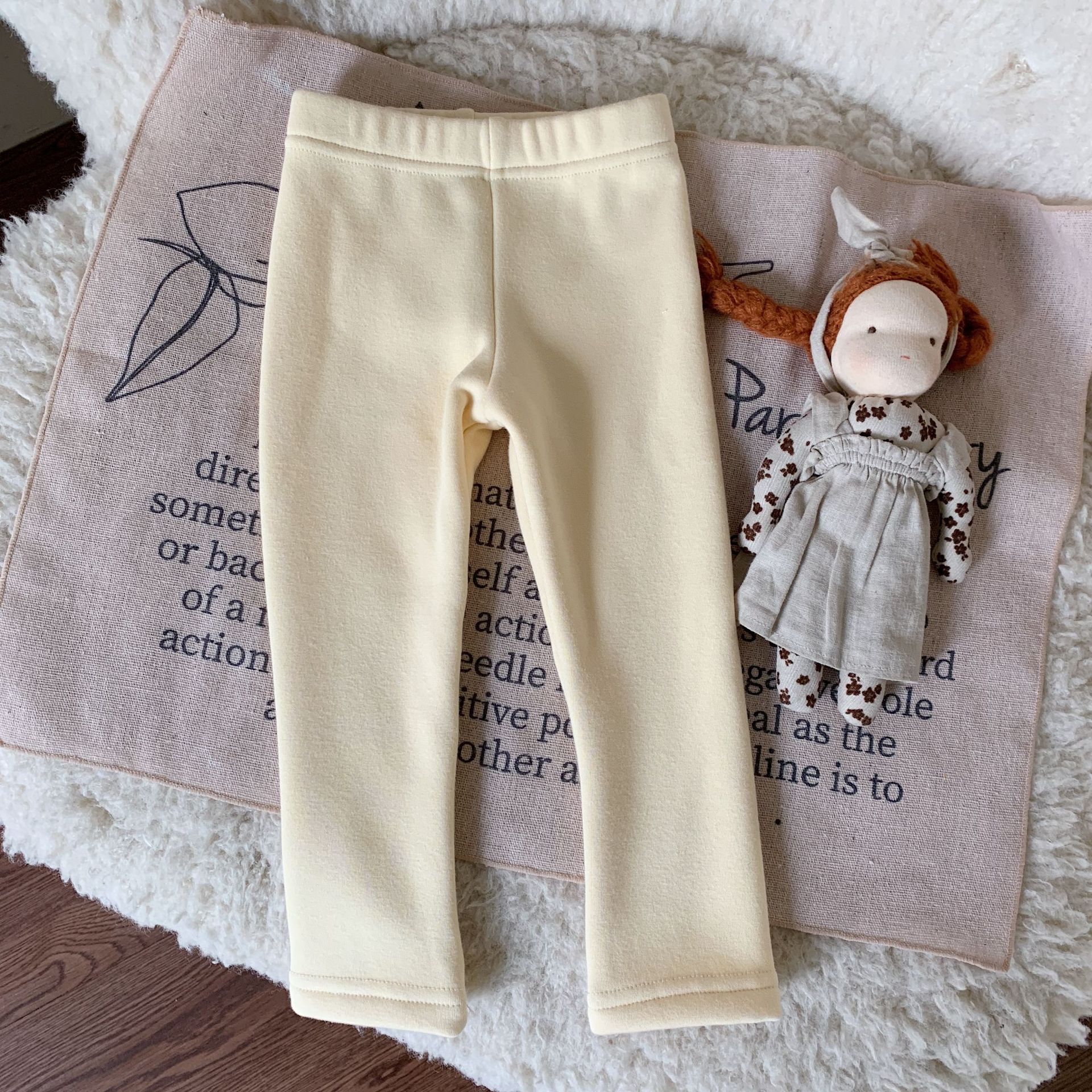 Polainas forradas de vellón para niños 2023 Otoño e Invierno Nuevos pantalones de bebé para niñas pantalones largos cálidos engrosados para Bebés Ropa para niños pantalones para niños