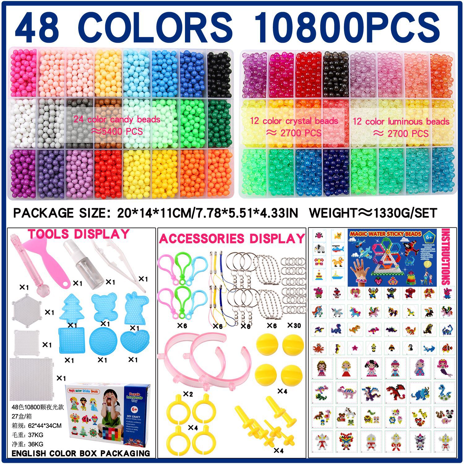 La niebla del agua perlas mágicas agua perlas pegajosas perlas solubles en agua hecho a mano DIY juguetes educativos para niños perlas mágicas agua niebla perlas rompecabezas