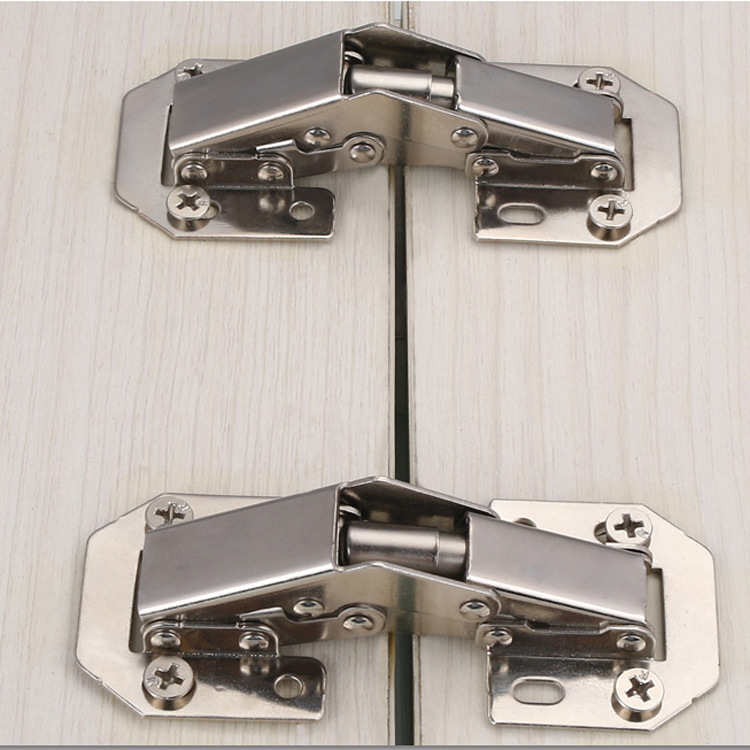 Bisagra sin orificios de montaje abierto 170 grados buffer de ángulo grande bisagra de amortiguación hidráulica Puerta de gabinete especial bisagra de puerta gruesa