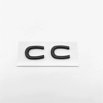 New CC letter emblem, engine displacement badge, Car logo - standard-cc-black