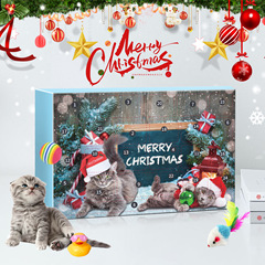 跨境新品猫降临日历圣诞倒计时Cat Advent Calendar圣诞盲盒套装