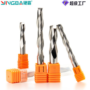 Hard bully double-edged spiral milling cutter cnc cutter woodworking milling cutter thread milling cutter tungsten steel milling cutter flat bottom milling cutter