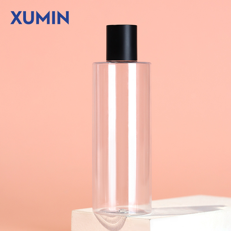 Ashimin 300ml botella de rocío puro PET transparente botella de solapa de mariposa negra/blanca botella cosmética esmerilada botella de tapa negra tonta image 10