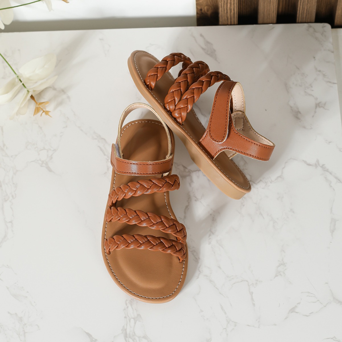 summer cute woven comfortable breathable design beach footwear for…
