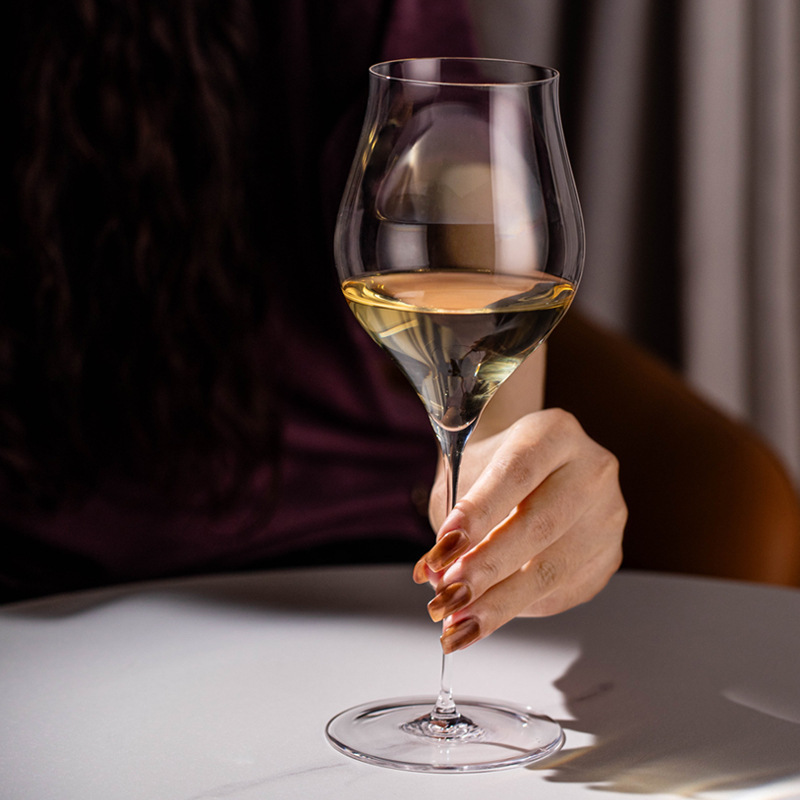 Soplado artificial, ligero, fino, cristal, tulipán, copa de vino tinto, copa de vino de Burdeos casera