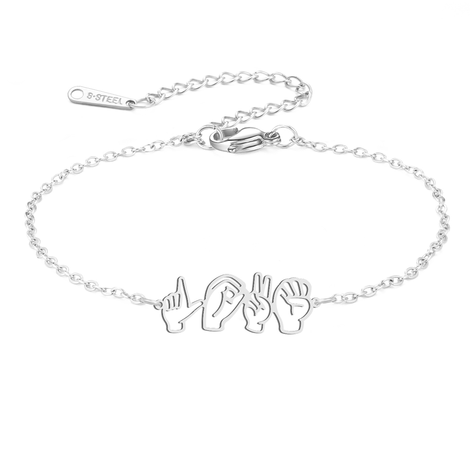 Plating Design Simple Style Solid Color 304 Stainless Steel Plating Men's Bracelets Men's Chain Bracelets