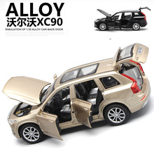 六开门VolvoXC90合金车模声光回力儿童汽车模型仿真玩具礼品摆件