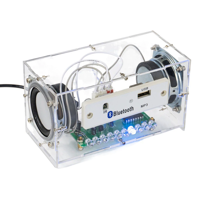 Комплект для сборки Bluetooth-колонки DIY: двухканальный многофункциональный музыкальный анализатор спектра, усилитель MP3, модель WK-56-73D