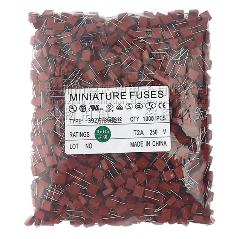 Предохранитель предохранителя Т1А/2А/3.15А/5А/15А 250В силы изготовителя Т392 источника квадратный в большей части