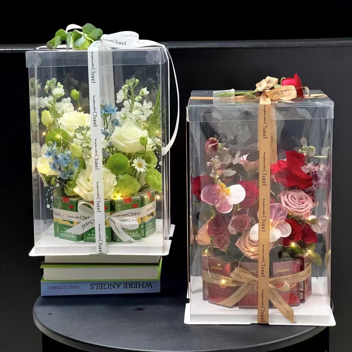 网红蛋糕盒手提包装盒礼物生日送礼4寸6寸8寸透明设计