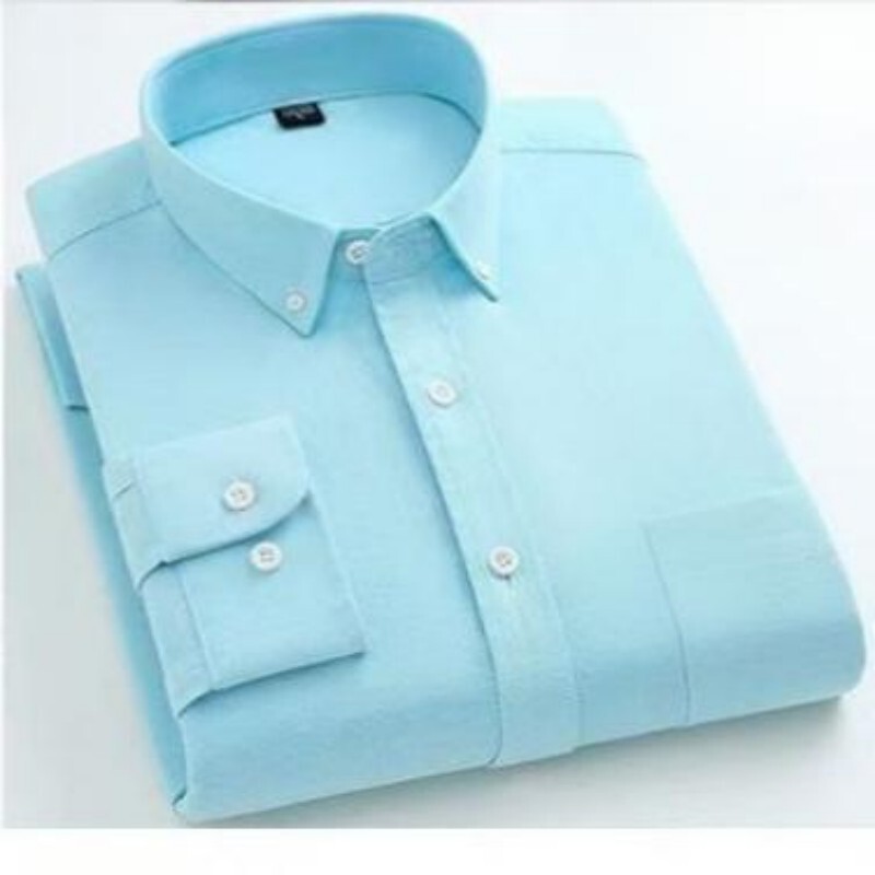 Men's Long-Sleeved Shirt New Style Pure Cotton Stretch Solid Color Formal Shirt Business Casual Men's Shirt
