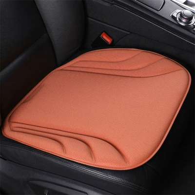Car Seat Cushion, Universal for All Seasons, Latex Seat Cushion, Seaweed Fiber, Ultra-Thin, High-End Car Seat Cushion, High-End Feel, Breathable and Non-Slip (Four Seasons Pad) - high-quality-latex-seaweed-fiber-vibrant-orange-1-cushion-new-car-seat-cushions