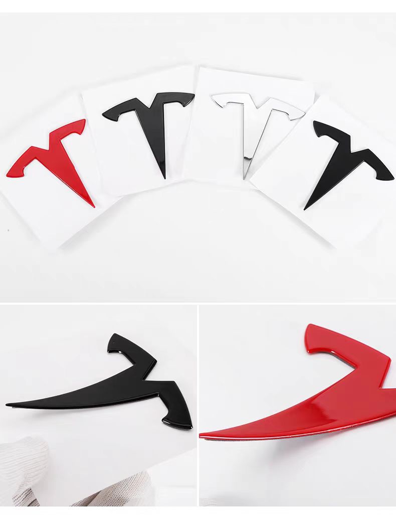Suitable for Tesla Model3/Y car front and rear logo modification standard TESLA modification plastic car tail logo ABS