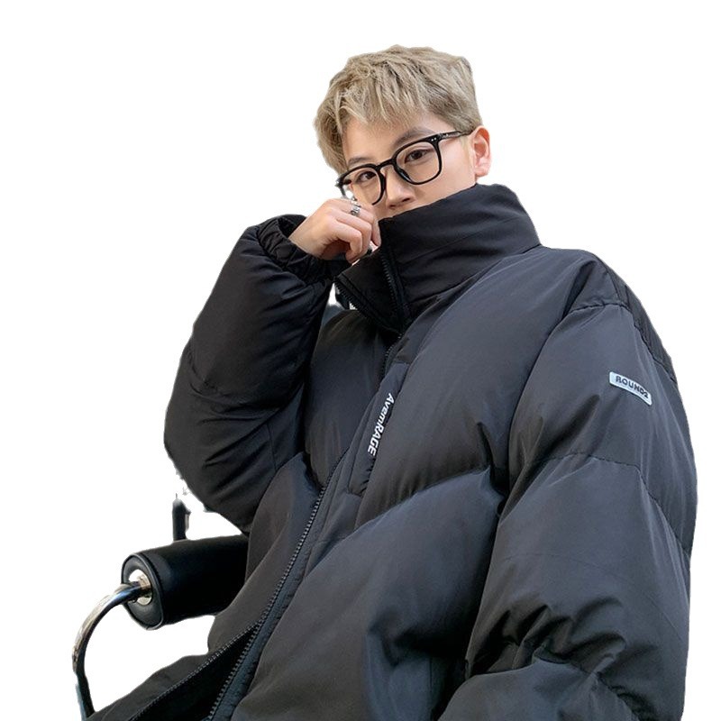 American fashion algodón hombre invierno 2023 nuevo tipo de ropa de pan gruesa abrigo de algodón cálido abrigo suelto plumón