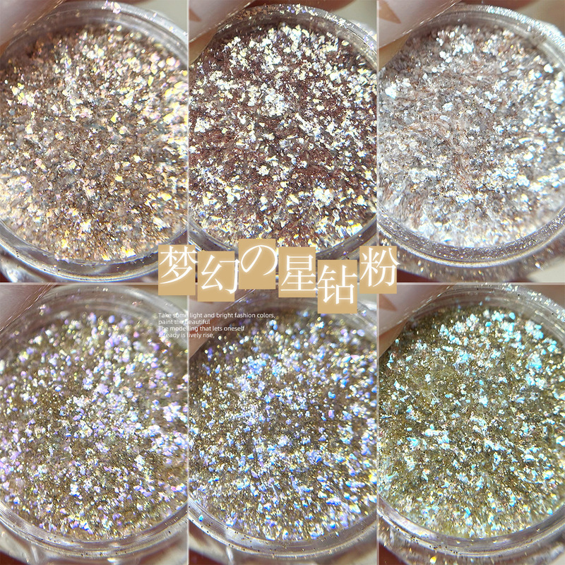 Internet Celebrity Popular Japanese Style Broken Diamond Powder Fantasy Star Diamond Powder Bright Brocade Fine Glitter Nail Sequin Nail Art Jewelry Internet Celebrity Popular Japanese Style Broken Diamond Powder Fantasy Star Diamond Powder Bright Brocade Fine Glitter Nail Sequin Nail Art Jewelry