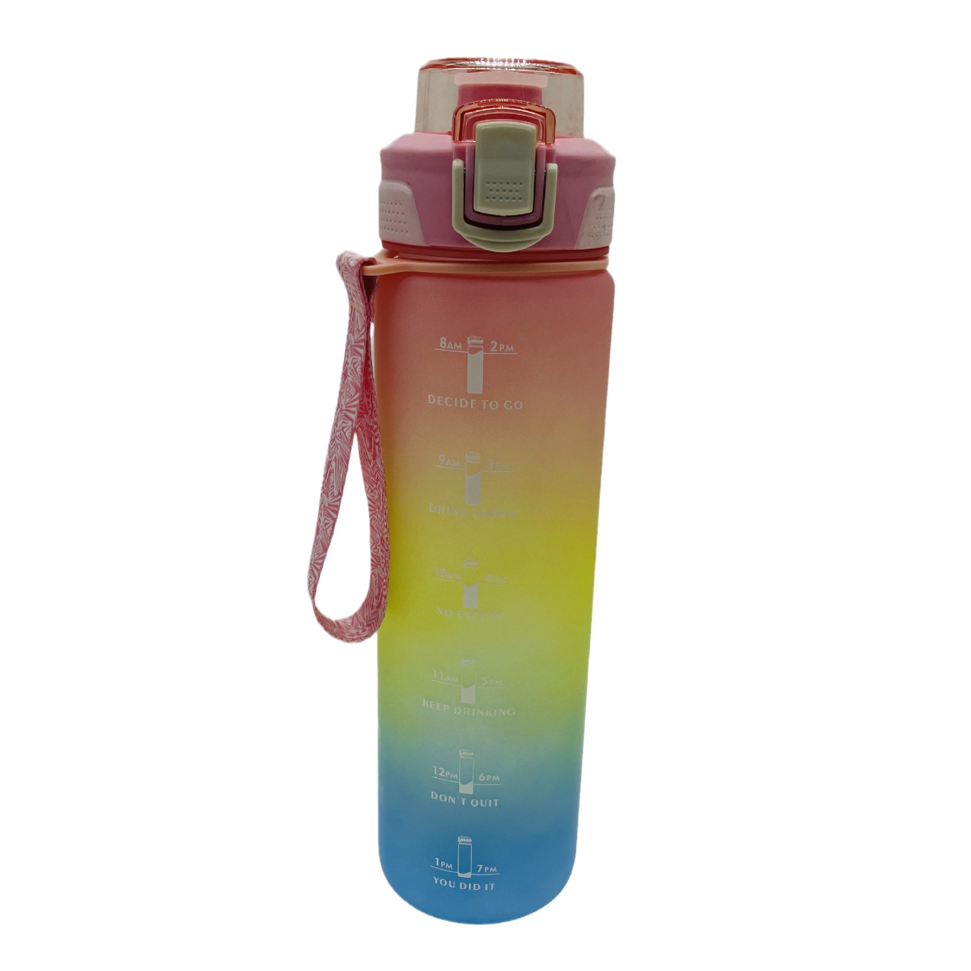 Gradiente esmerilado taza 2310 verano nueva taza de plástico 1000ml rebote deportes hervidor mujer fitness al aire libre