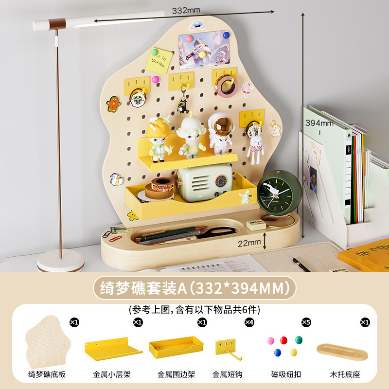 Escritorio, agujero, tablero, estante, vertical, sin perforación, hogar, escritorio de aprendizaje para niños, estación de trabajo, almacenamiento y acabado de escritorio