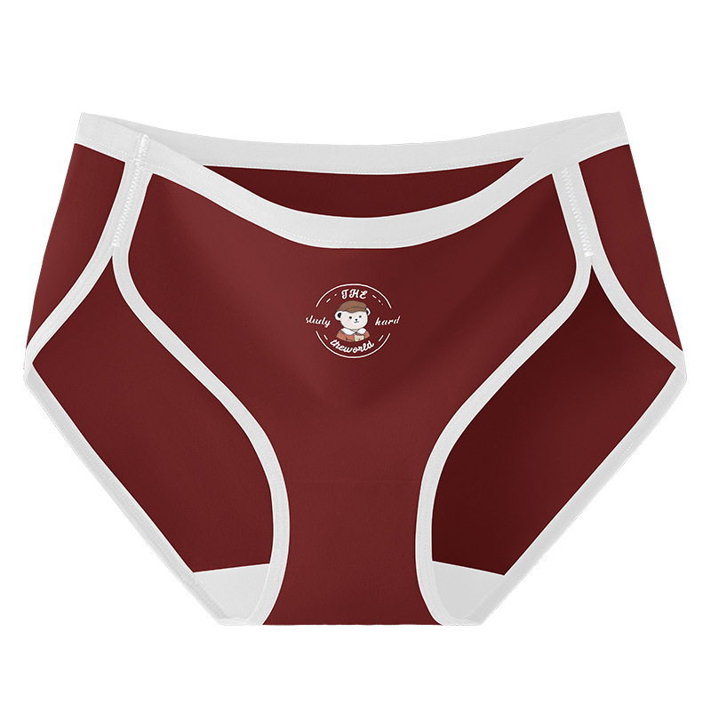 Clase A de ropa interior de oso de algodón de Xinjiang para mujer entrepierna de algodón puro entrepierna antibacteriana para mujer nueva ropa interior retro estadounidense para mujer