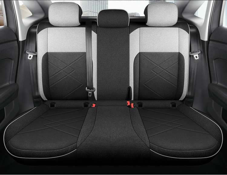 Volkswagen Lavida Xinrui Xr Seat Cover Set, Full Coverage Car Seat Cushion, Cotton Linen Fabric Seat Cover Set, Full Coverage