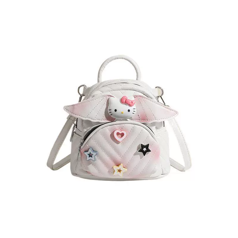 Рюкзак (Hello Kitty) милый мини-сумка на одно плечо, стёганая экокожа, трансформируемый, 2023