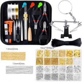 跨境DIY工具包套装 饰品修复 串针配件 手链项链制作材料包批发