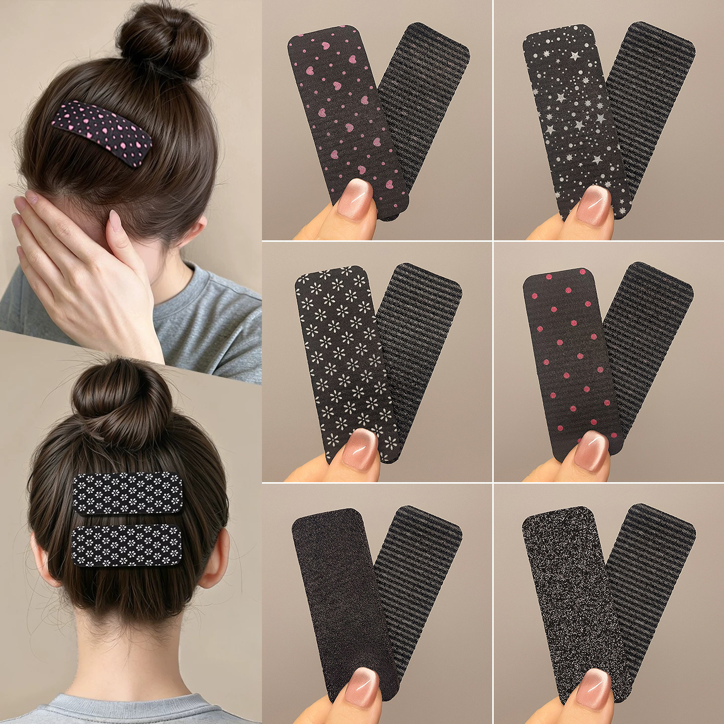 Adult back-of-head magic tape hair clip, forehead hair clip, bangs clip, hair tidying tool, women's adhesive hair accessory