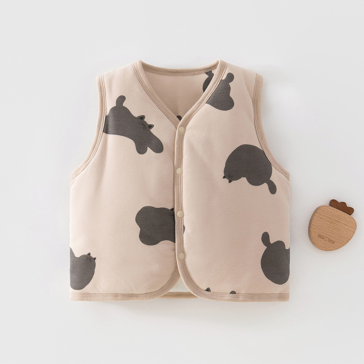 Baby chaleco de invierno para bebés de hembra y mujer, chaleco de hombro de algodón grueso para bebés de clase A, chaleco de invierno para niños calientes