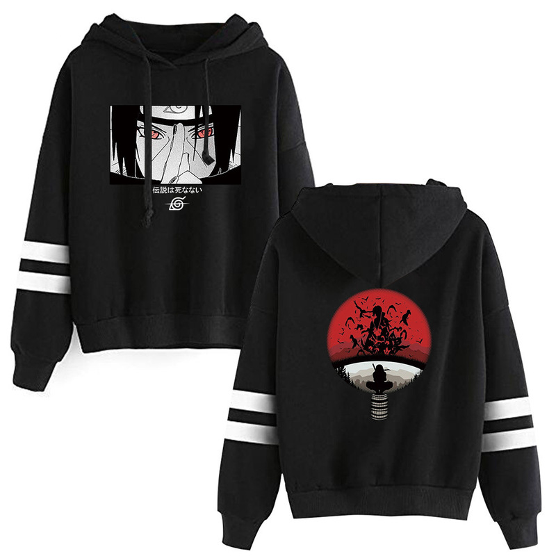 naruto naruto Uchiha Mustel Long-Sleeved Fleece Hooded Sweatshirt Men's and Women's Top