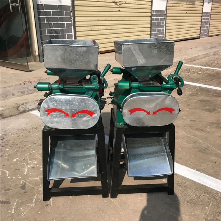 鹤壁陶粒挤压破碎机电动花生破瓣机玉米高粱压胚磕瓣破碎机