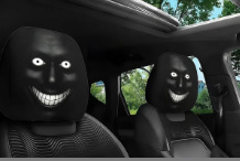 Amazon's best-selling portrait-printed car headrest cover, universal neck pillow cover for the car, can be customized with labels and shipped according to your design