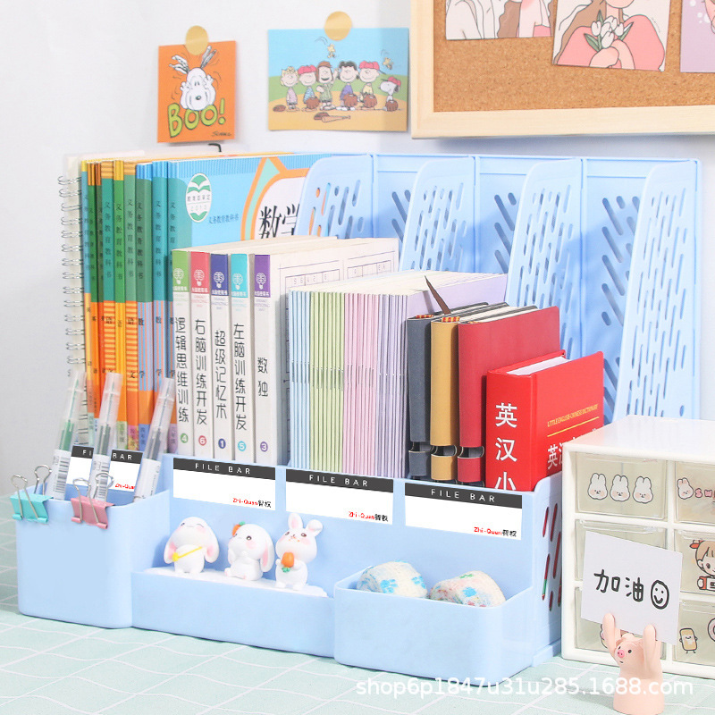 4 그리드/하늘 푸른 뜨거운 판매 돈/펜 컨테이너