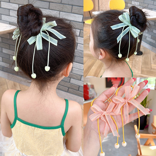 Children's Buns Butterfly Knot Hairband Little Princess Hair Accessory Korean Version Famous Sweet Girl Hair Tie Cute Hair Accessory