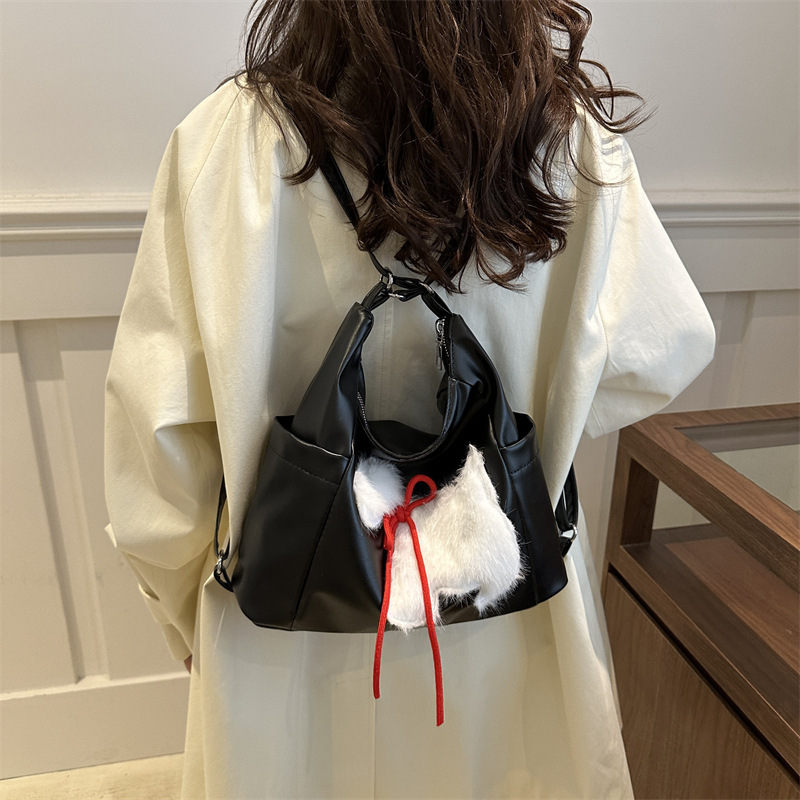 包包女2025新款休闲单肩女包通勤大容量双肩包时尚简约腋下托特包|undefined