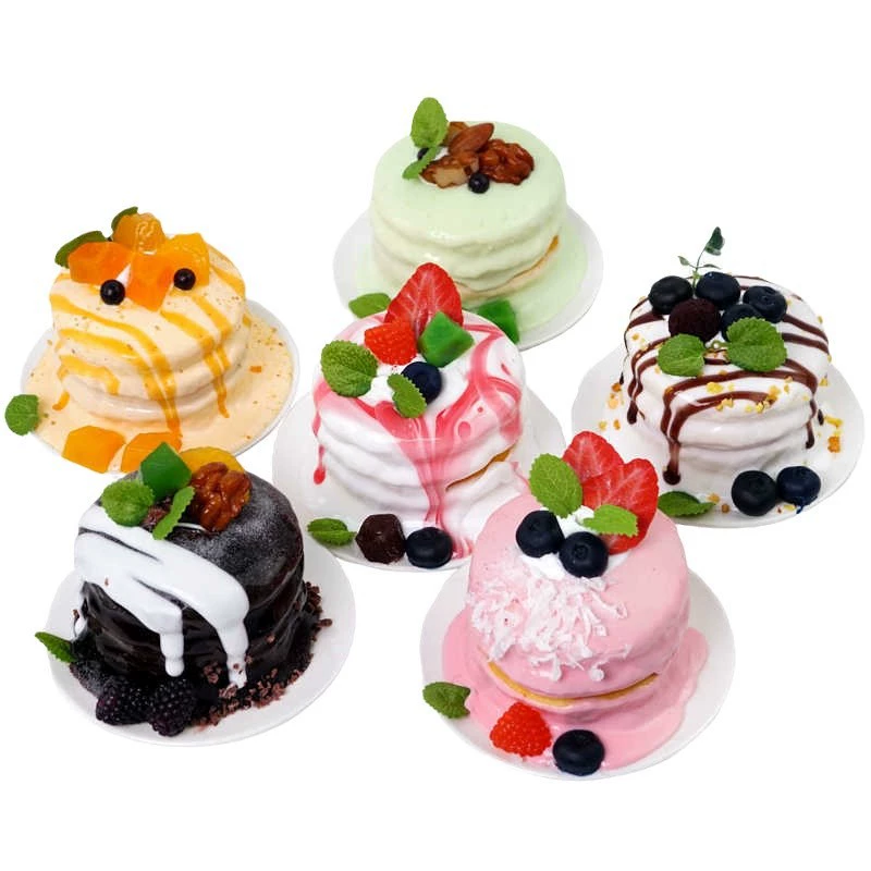 Simulated cake model Western dessert shooting props fruit cake simulation souffle cake